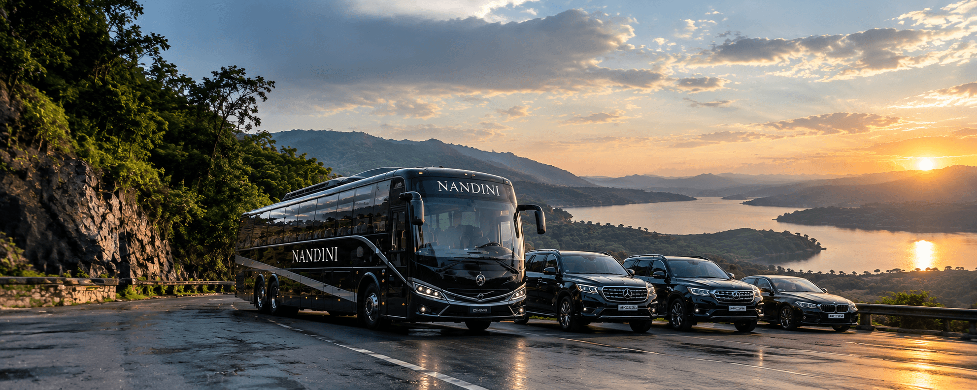 Nandini Transport premium travel vehicles on a Maharashtra journey
